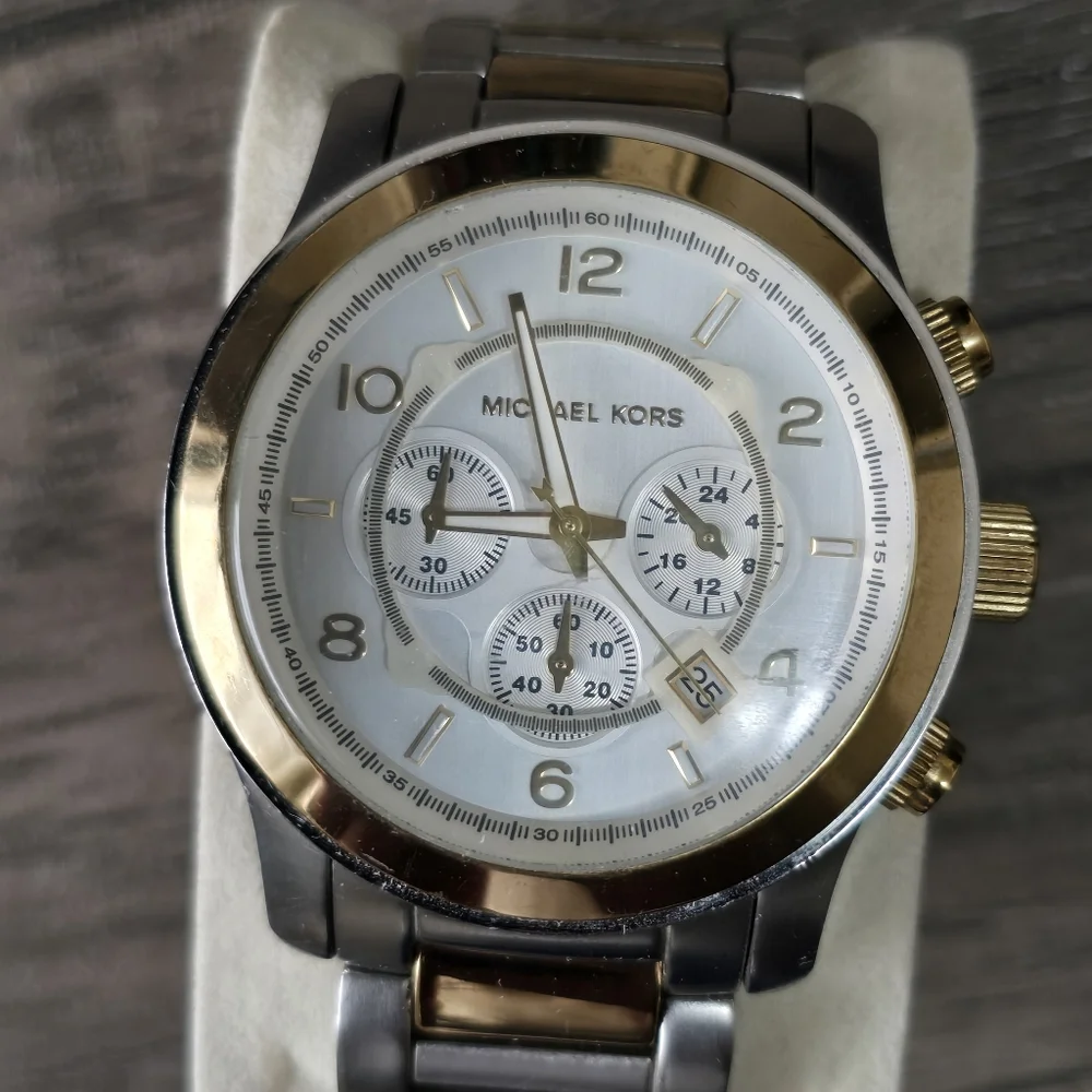 Michael‎ Kors Bradshaw Silver & Rose Gold Tone Silver Dial Men's Watch MK8176